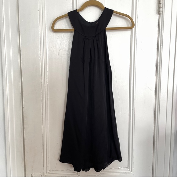 Alice + Olivia KATLYN Waterfall Back Ruffle Dress IN BLACK - Picture 1 of 13